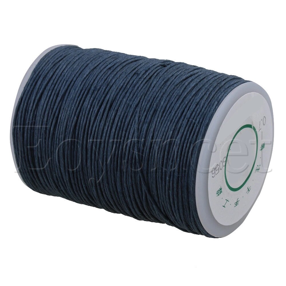 0,7mm Dia 100 m Licht Grau Runde Gewachste Faden Leder Handwerk NäHenne Schnur