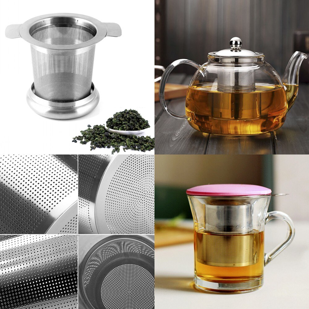 Stainless Steel Filter Mesh Tea Infuser Metal Cup Strainer Tea Leaf Filter Sieve Teapot Tea Leaf Filter Mesh