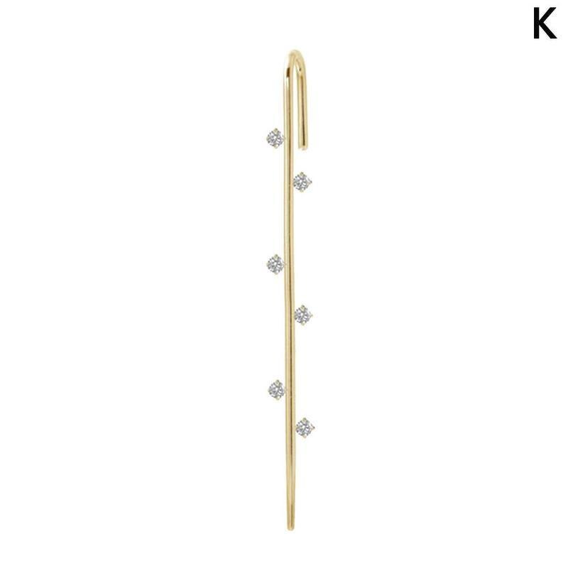 1pc ear wrap crawler hook øreringe multi blomme clip øreringe luksuriøse falske øreringe kvinder smykker crawler hook øreringe: K
