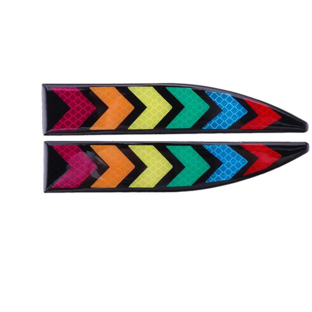 5 Pcs Universele Auto Reflecterende Sticker Waarschuwing Tape Strip Nano Tape Voor Auto Kofferbak Rijden Anti-Collision Auto Veiligheid tape