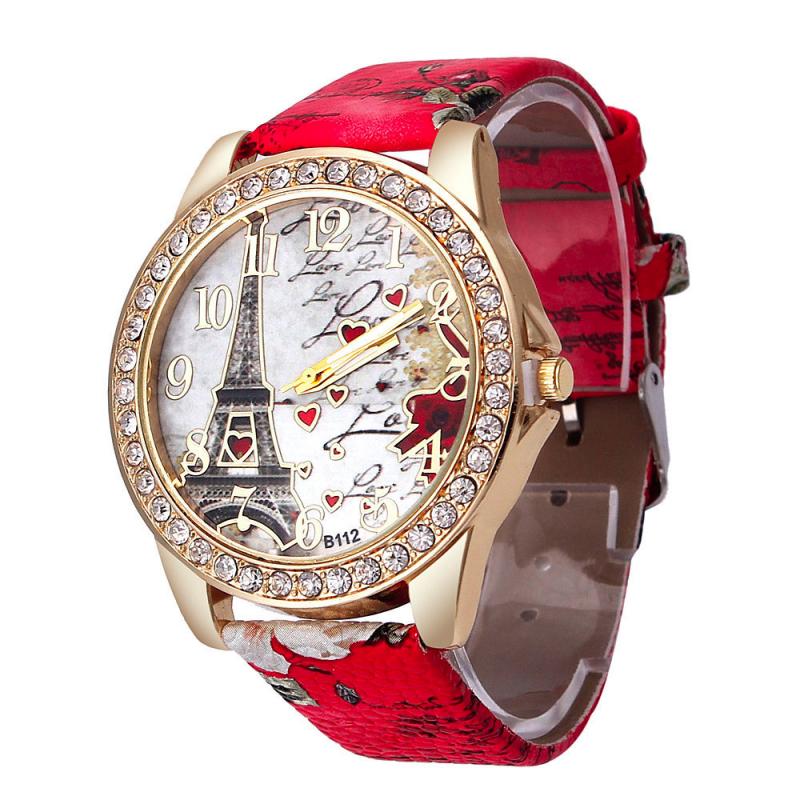 Mode Vrouwen Lederen Casual Horloge Luxe Analoge Quartz Crystal Horloge Casual Vrouwelijke Horloge Luxe