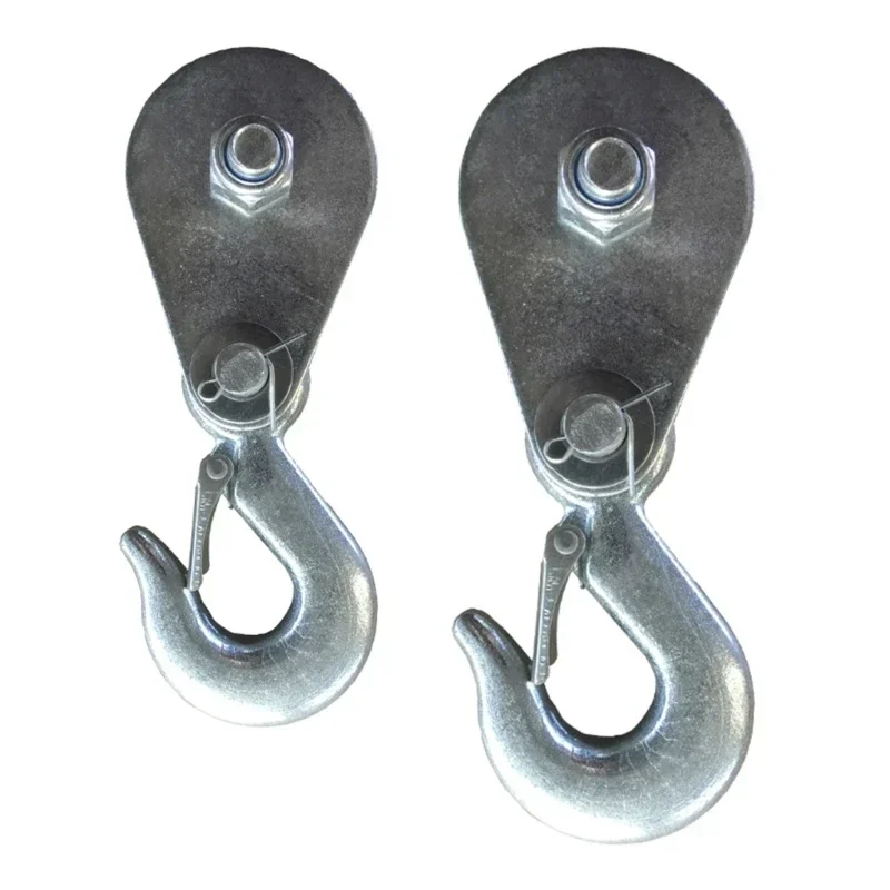 Electric Winch Hook Lifting Pulley High Strength Steel Wheel Lifting Rope Pulley Block Hook