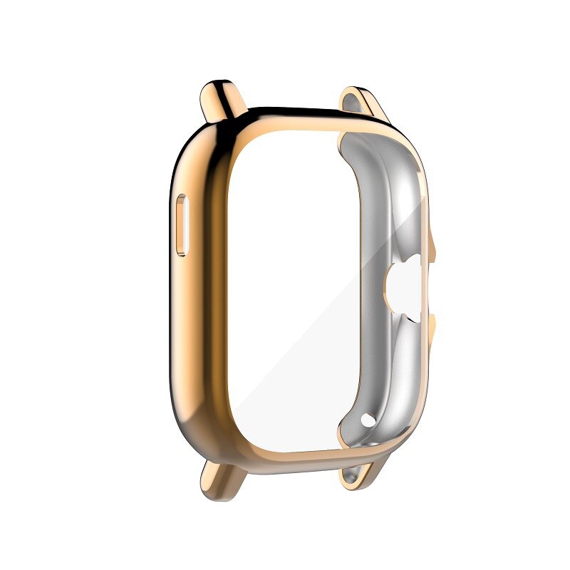 Tpu Case Voor Xiaomi Amazfit Gts 2 Volledige Cover Screen Protector Film Horloge Case Plating Frame Voor Amazfit GTS2 Shell case: Rose gold