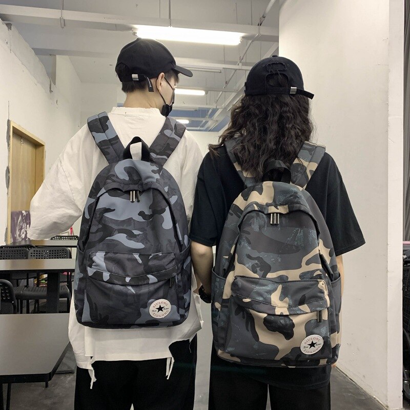 Camouflage Nylon Rugzak Voor Vrouwen 2022 Mode Grote Capaciteit Studenten Vrouwen Backbags Leisure Ademend Vierkante Zakken