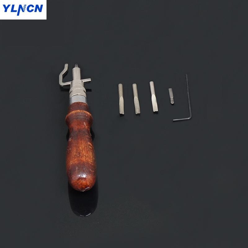 5-in-1 grooving tool Multi-function groover Trencher Blanking cut Edger Tools For Leather Working Leather Craft