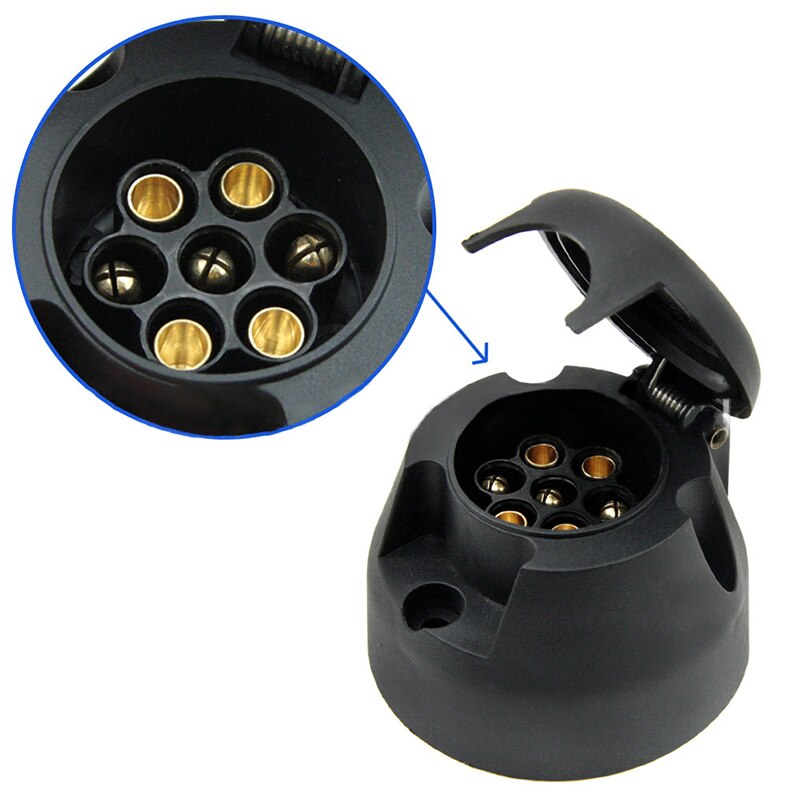 1x 12V 7 Pin Plastic Trailer Towing Electrics Plug Towbar Socket Car Plug Socket Wiring Connector Adapter Car Accessories 7-pin