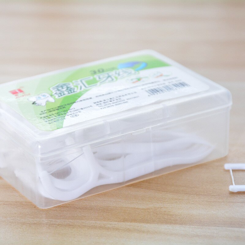 Dental floss independent box packing teeth clean teeth superfine family pack of disposable plastic toothpick 30 / box