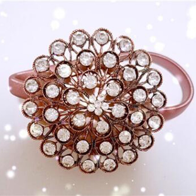 1pcs Flower Shape Rhinestones Magnet Curtain Tieback Magnetic Curtains Buckle Window Screening Ball Clip Holder Home Accessories