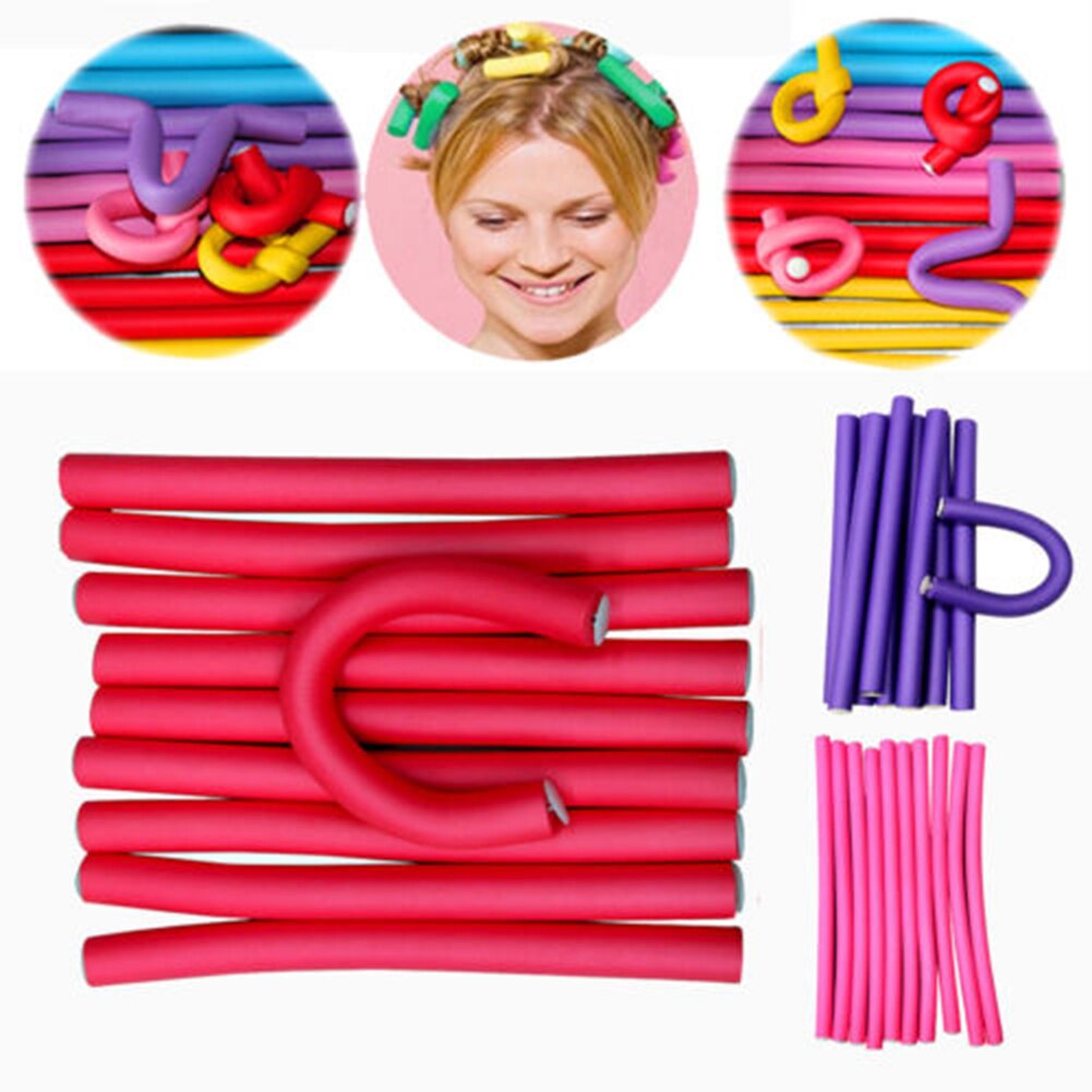 10 Pcs Simple Soft Foam Curler Makers Bendy Twist Grandado