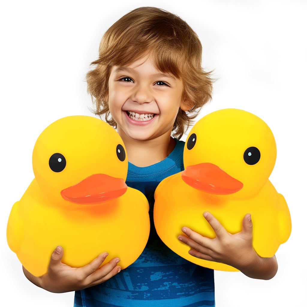 1/2 pçs pato de borracha gigante 10.2 Polegada pato de borracha gigante grande borracha estridente grandes patos de borracha amarela (3 anos +)