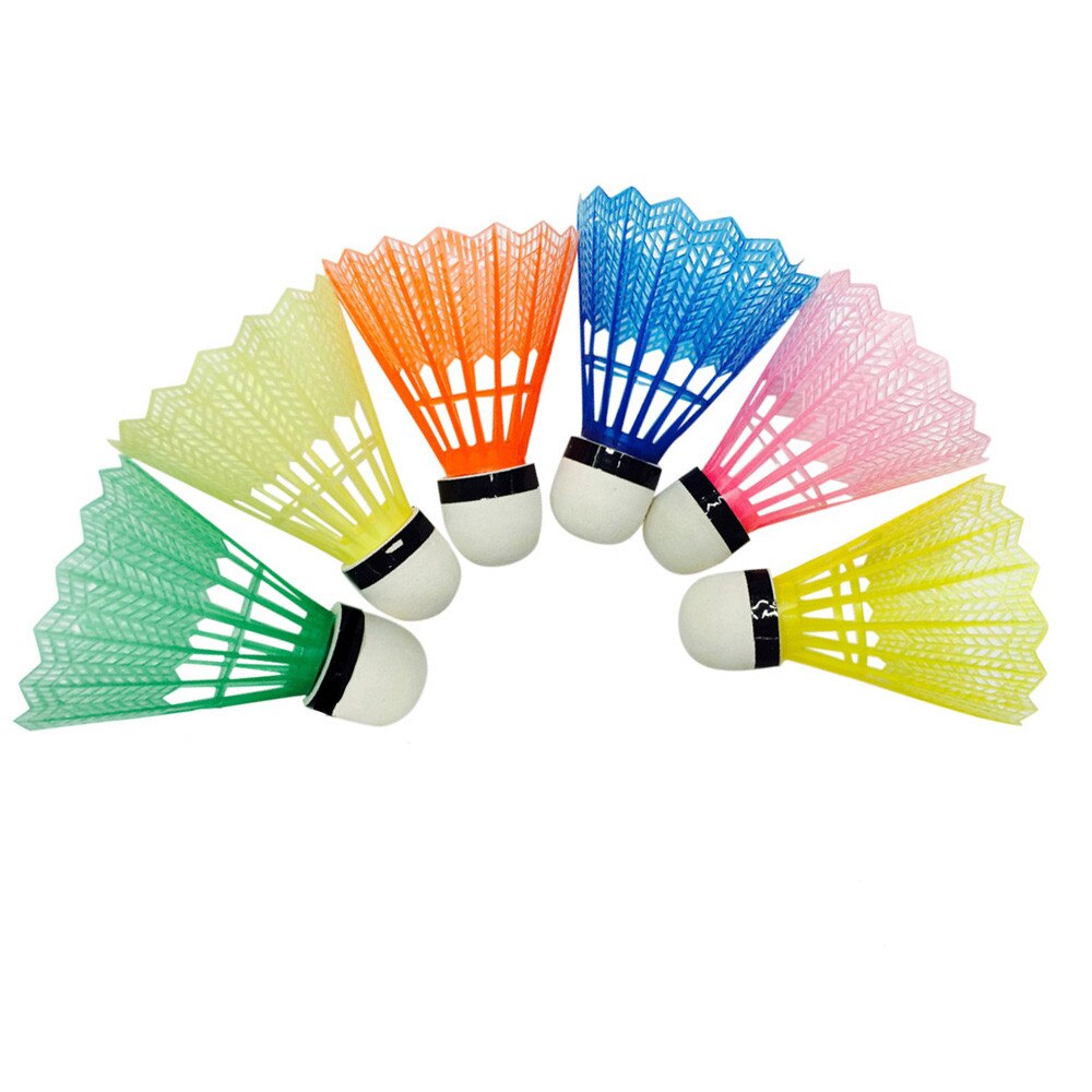 6 Pc Training Kleurrijke Plastic Shuttles Badminton Ball Game Sport Nylon Goedkope Gratis Kleurrijke #0405