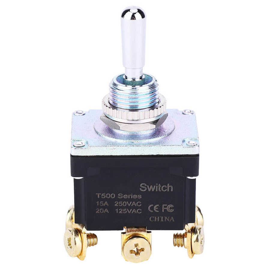 20a 125v biler båd tung vippekontakt dpdt on-off-on switch 6 terminal