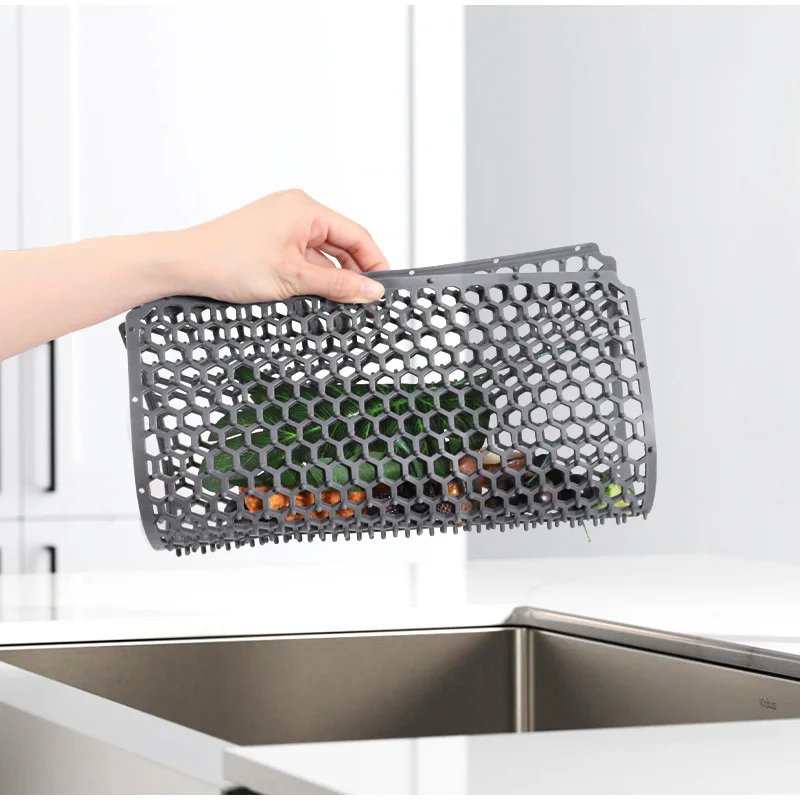 Kitchen Silicone Sink Protector Mat Foldable Anti Slip Tableware Drainage Drying Mats Household Multi Functional Desk Pad