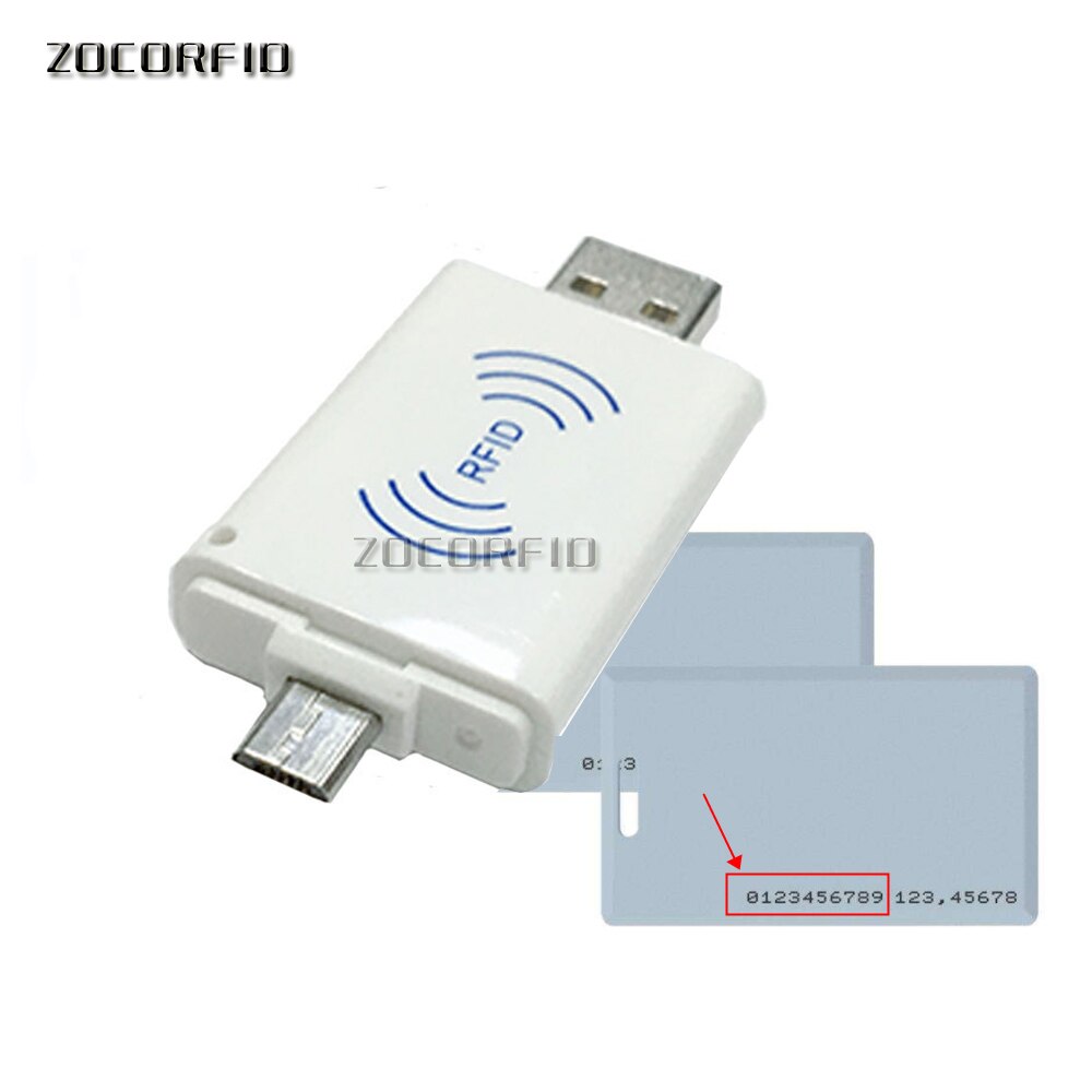 Mini Portable RFID 125KHz Proximity Smart EM Card Micro USB ID Card Reader Win8/Android/OTG Smart Phone Android Rfid Card Reader