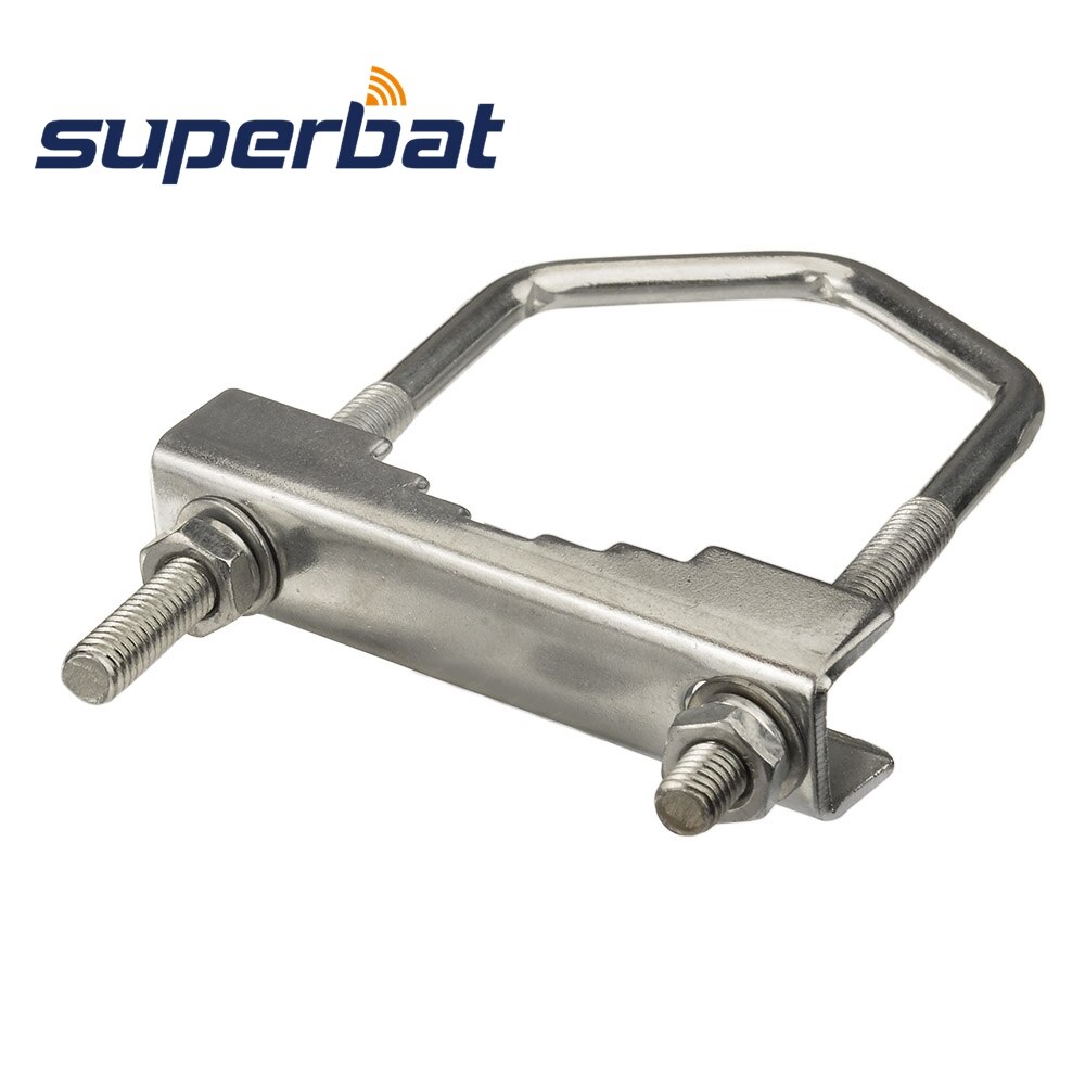 Superbat U Bolt Clamp 3.9" High x 2.36" Wide Mast Clamp Support Bracket Mast Pipe Bracket Connection Assembly