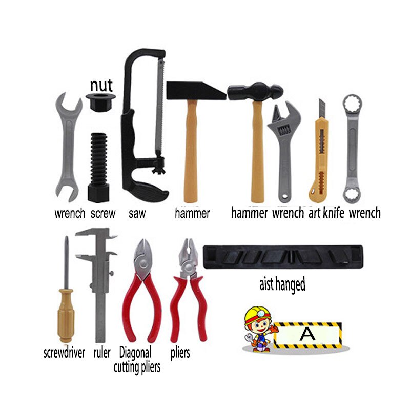 Pretend Play Werkzeug Anzug Spielzeug 14 teile/satz Multi-funktion Wartung Werkzeug Kunststoff Multifunktions kinder Simulation Für Kinder