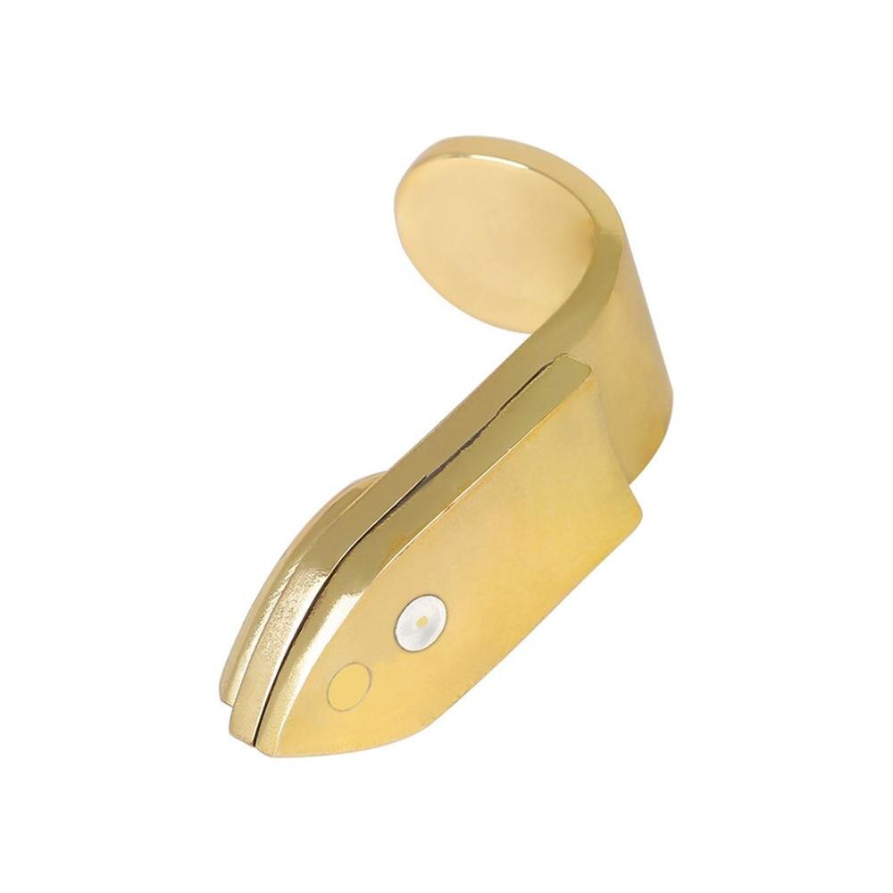 Saxofoon Sax Duimsteun Haak Alto Sax Reparatie Onderdelen Messing Ongeverfd + Vinger Greep Pad Saxofoon Sax Duimsteun haak 1Pcs