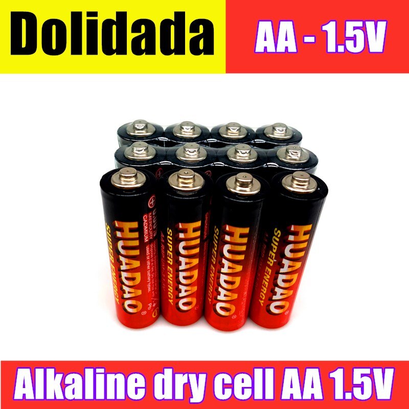 Batería seca alcalina Huadao desechable pila AA 1,5 V, adecuada para cámara, calculadora, despertador, ratón, control remoto