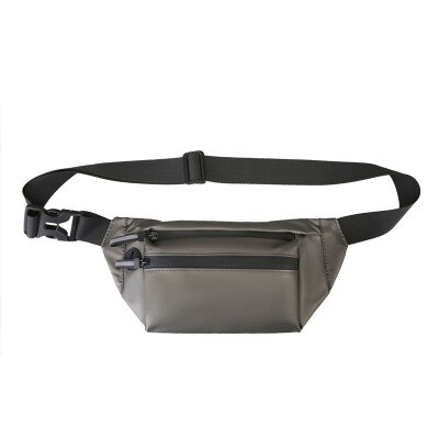 Waterdichte Man Heuptas Fanny Pack Mode Borst Pakken Outdoor Crossbody Tas Grote Capaciteit Unisex Riem Tassen Hip Taille Packs: Champagne Grey