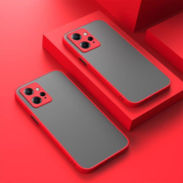 Xiaomi redmi note 12 4g global case voor redmi note 12 cover coque fundas matte translucent hard pc protective phone bumper: Neopreen / Rood