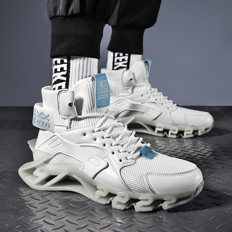Men's Clunky Sneaker Dorky Dad Casual Walking Shoes Running Shoes Spring Autumn Winter Blade Lace-up Tide Sock-Like Men's Shoes