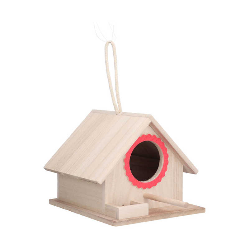 DIY Wooden Birdhouse Best Gift Hanging Wooden Birdhouse Natural Wooden for Outdoor