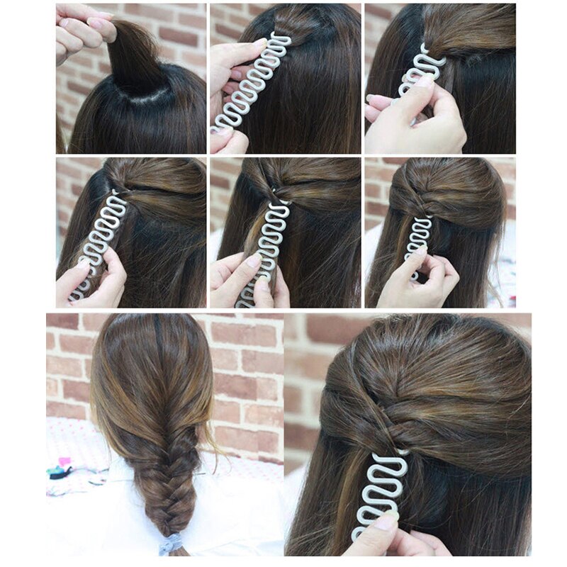 Espinha de Peixe trança Torção Curler Ondulado Trançado Trança Torção Trança de Cabelo Mágico Ferramenta Acessórios Para o Cabelo DIY Ferramenta de Modelagem Menina Presente TSLM1