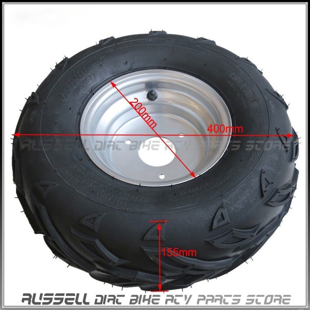 16x8-7 Tyre Tire & rim Wheel For ATV Quad SunL-110cc ATV Front Rear Wheel Taotao 125cc Go Kart