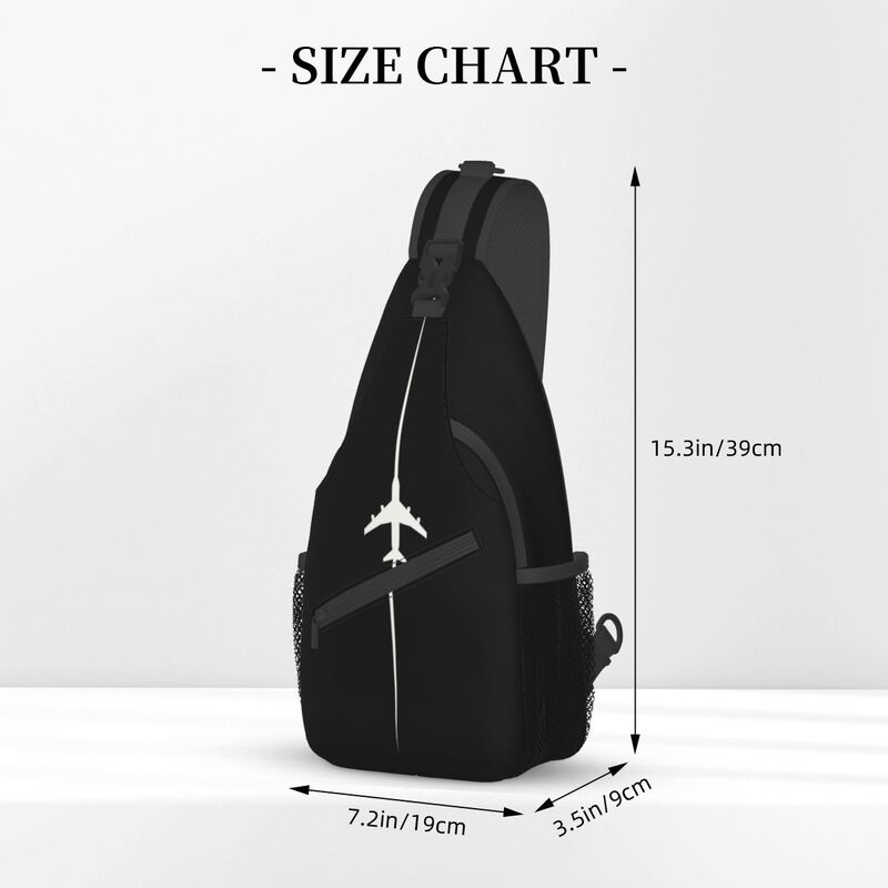 Cool Aviation Plane Crossing Sling Bags for Traveling Men's Airplane Aviator Pilot Chest Crossbody Backpack Shoulder Daypack