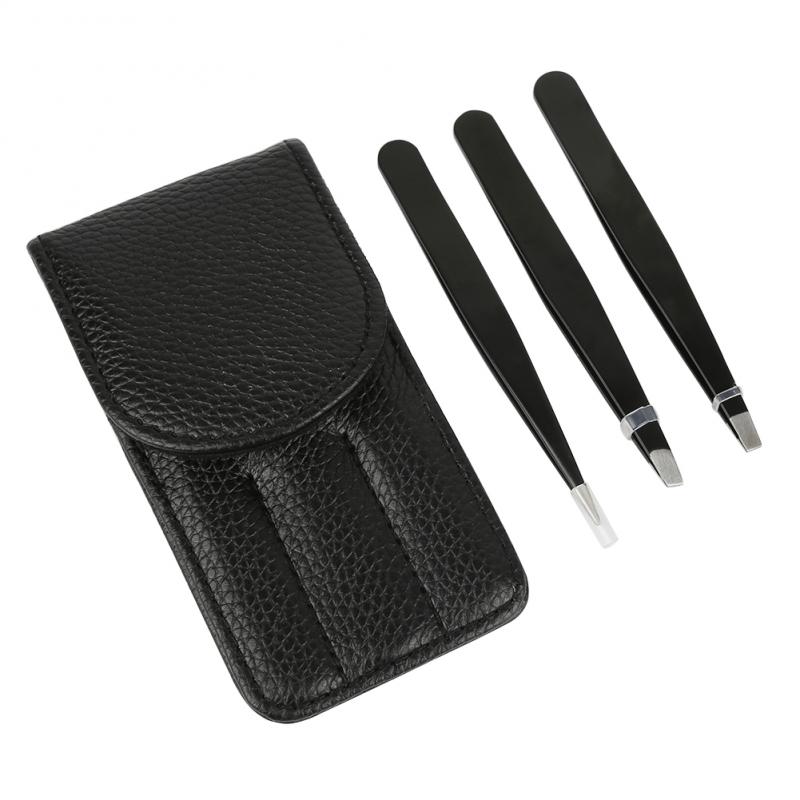 Make-Up Professionele Wimper Pincet 3D Volume Wimper Extension Tweezer Fan Lash Wenkbrauw Pincet Cosmetica Gereedschap: black