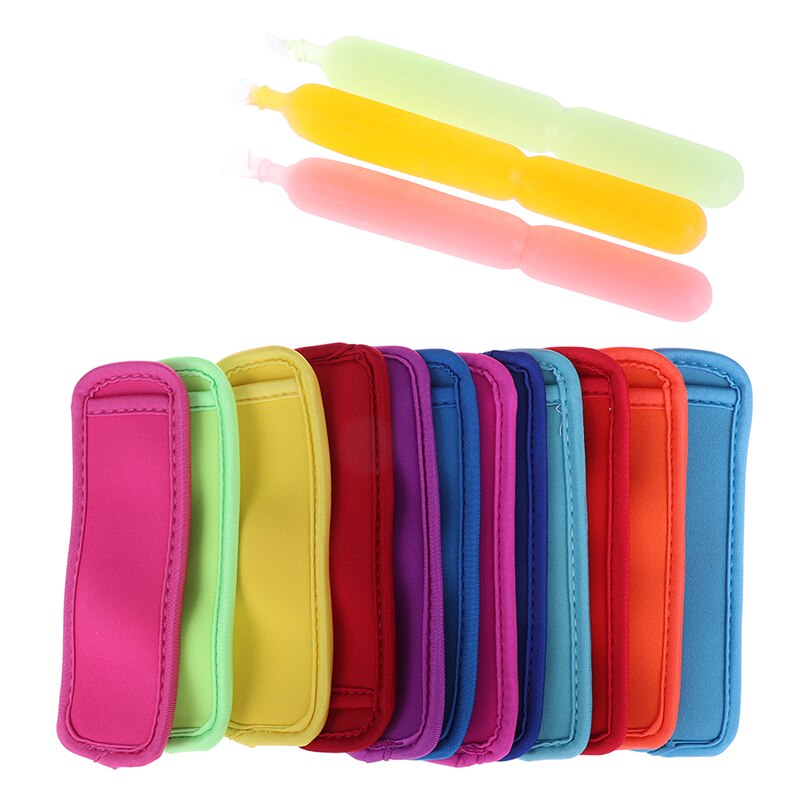 10 Stks/partij Willekeurige Kleur Herbruikbare Popsicle Tassen Ice Pop Mouwen Antifreezing Mouwen