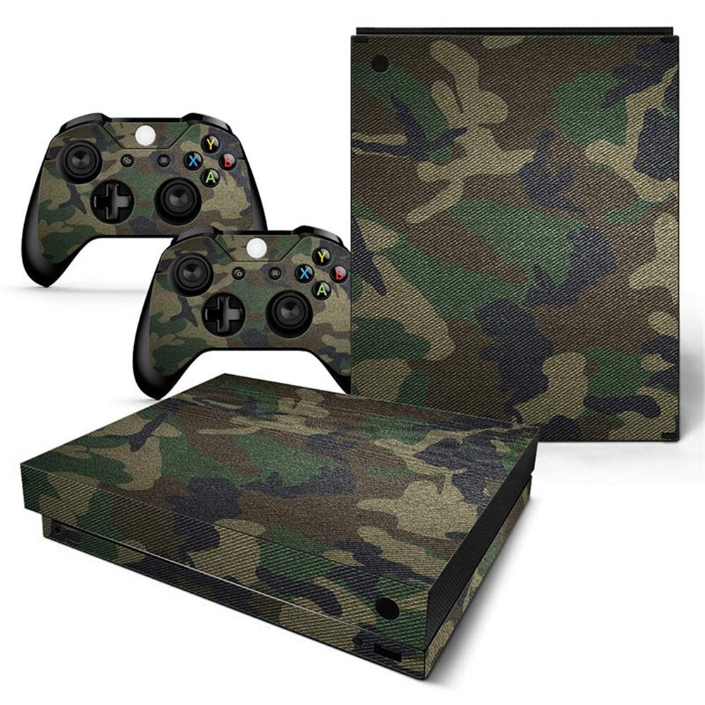 Drop shipping pvc capa adesivo de pele para xbox um x console e controladores: TN-XBONEX-0768