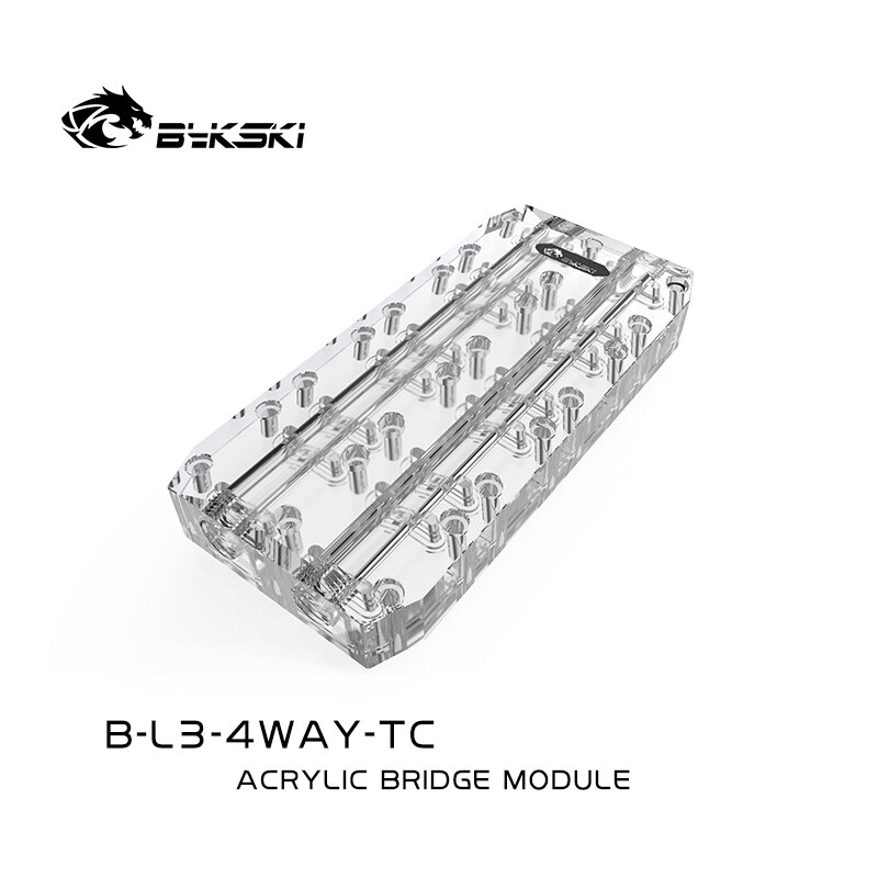 Bykski Gpu Actieve Backplate Bridging Module Voor Vga Water Blok Multi Videokaart Acryl Connectors B-L3-2WAY-TC
