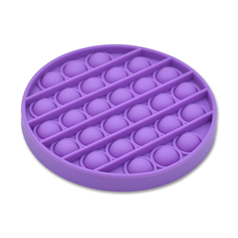 Pop Fidget Reliver Stress Toys Rainbow Push It Bubble Antistress Toys Adult Children Sensory Toy To Relieve Autism: Plum