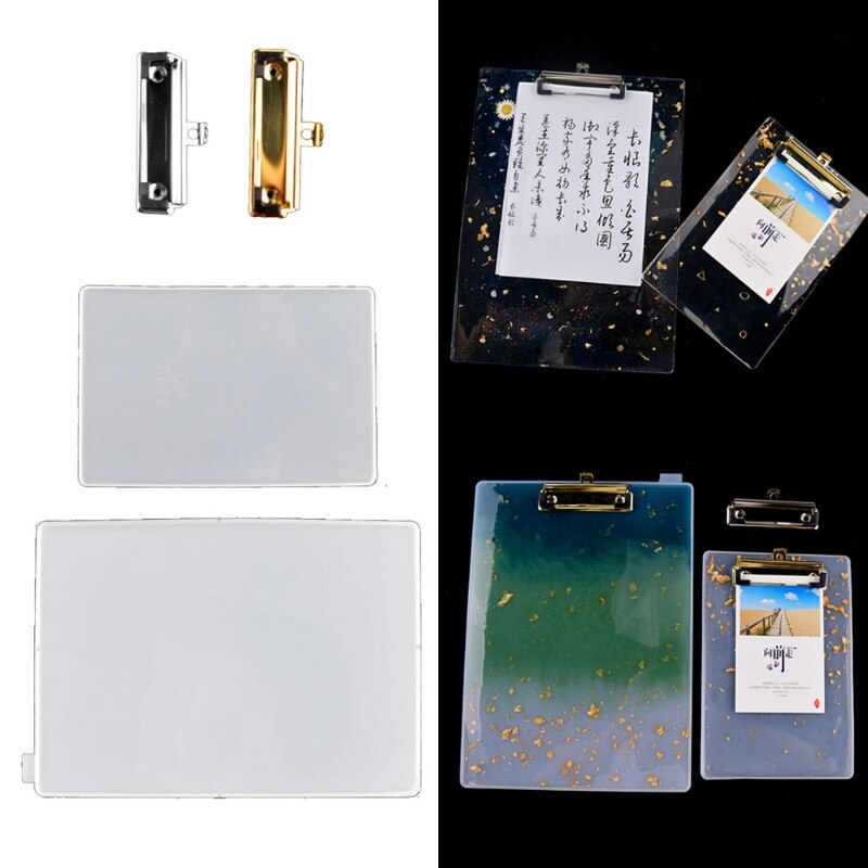 Molde de resina A4 para portapapeles, carpeta de archivos, herramientas de molde artístico para tablero de dibujo