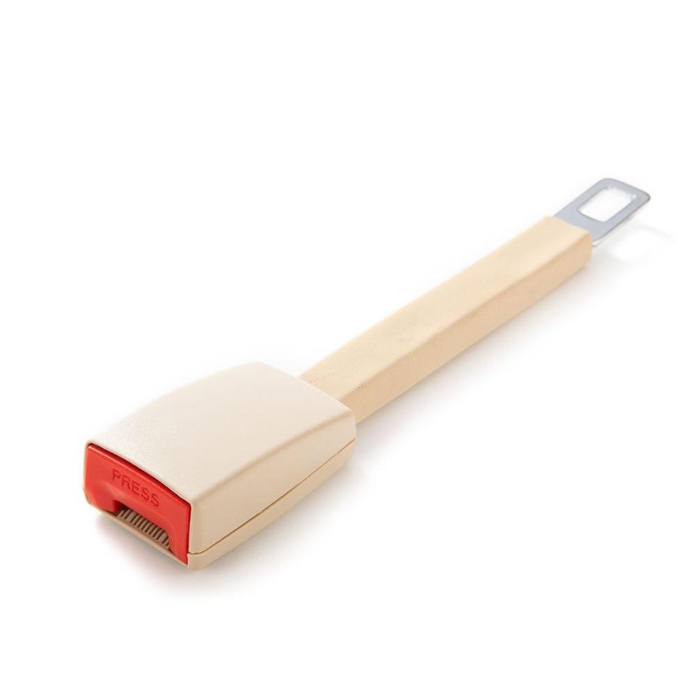 Cinturón de seguridad Universal para coche, cinturones de extensión, cinturón de seguridad de asiento de coche, Clip de hebilla: Beige