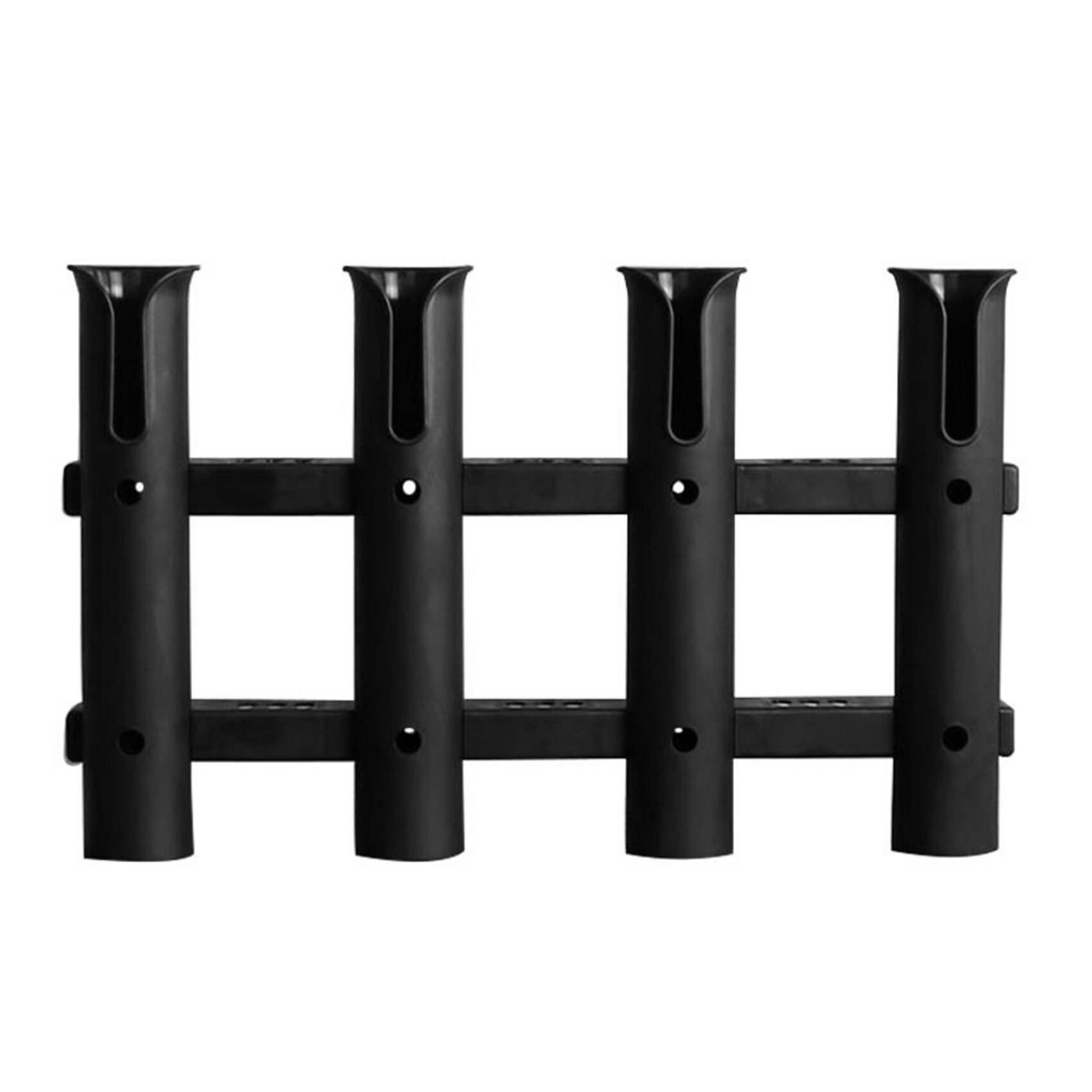 4 Pole Buis Hengel Houder Hengel Stand Off Buis Staaf Beugel Hengel Rek Hengel Frame: black