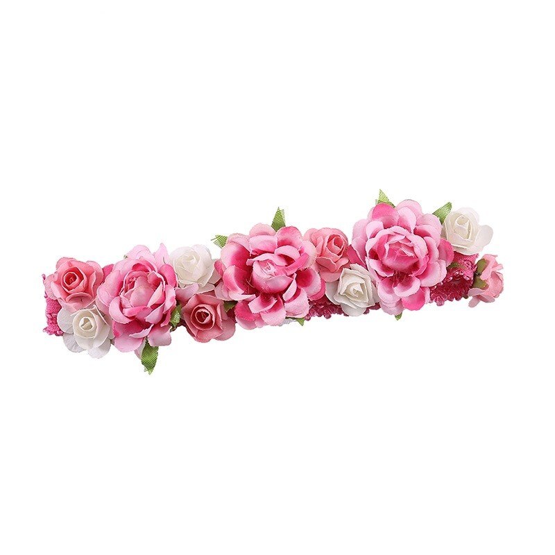 Diademas de flores para niña, diadema Floral, guirnalda de rosas de imitación, diadema de nueva flor para niña