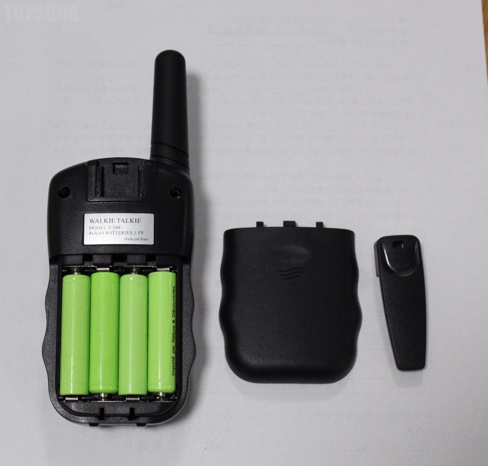 freundlicher walkie Talkie paar T388 PMR/FRS Radios VOX Talkie funkgeräte LED-taschenlampe 99 Privatgelände Code w/batterien ladegerät vox kopfhörer