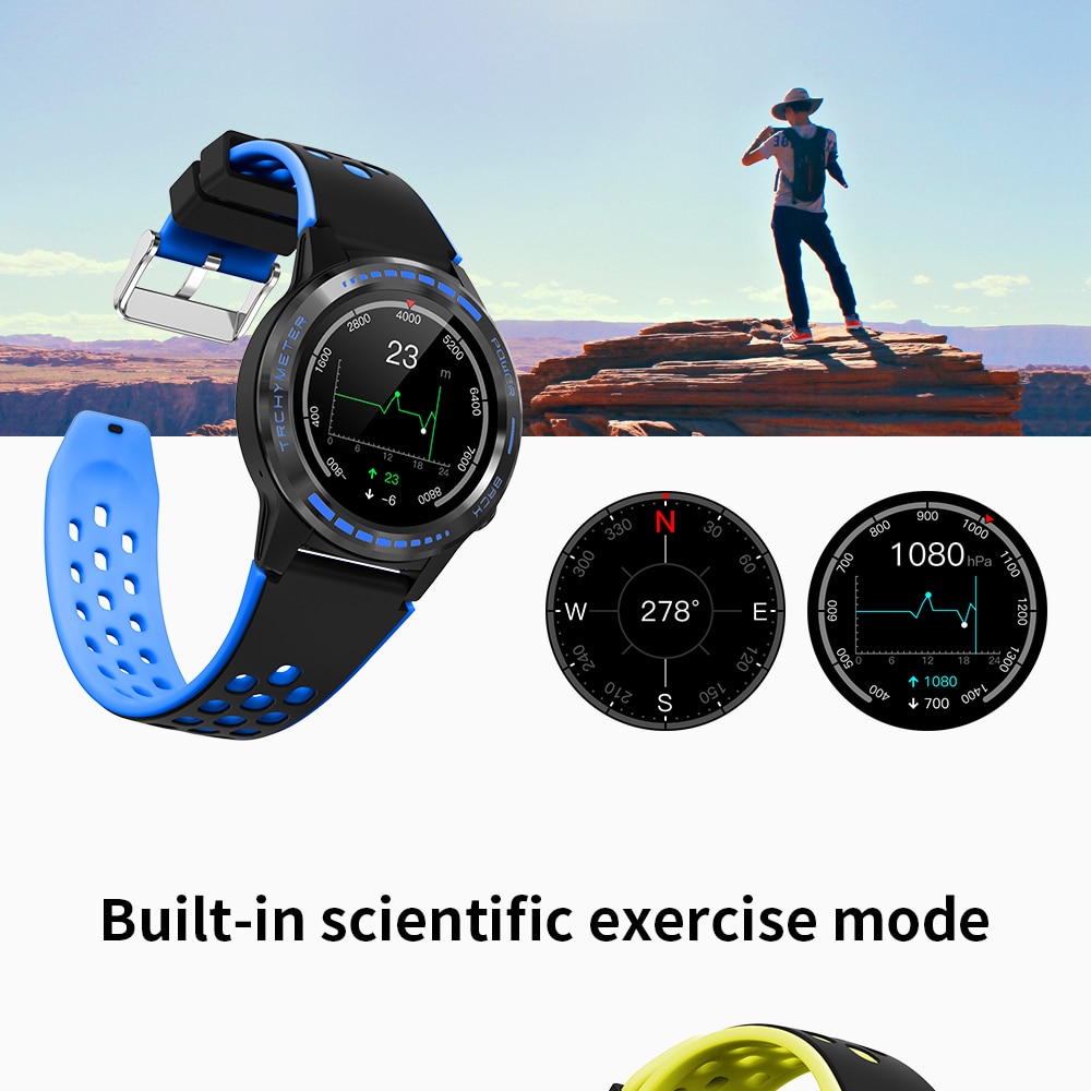 Gps Positionering Weer Altitude Kompas Waterdichte Outdoor Sport Bluetooth Call Horloge