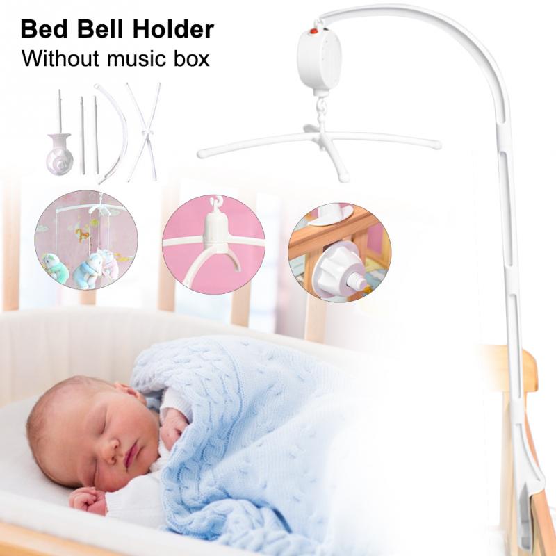 Glad Bed Bel Houder Clip Babybedje Mobiele Abs Funny Musical Rack Speelgoed Decoratie Roterende Opknoping Arm Beugel Accessoires