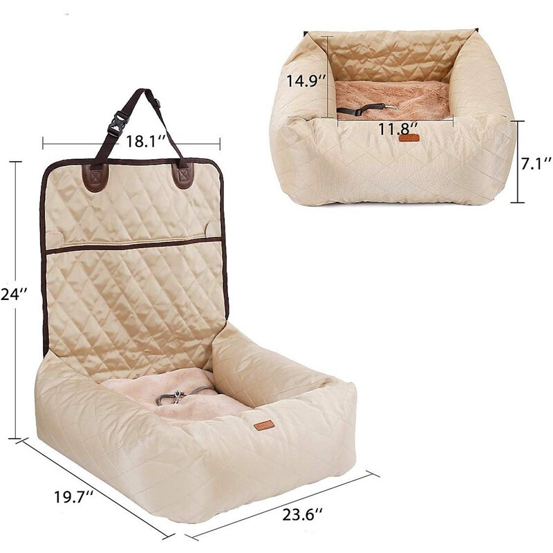 Hond Autostoel-2-In-1 Huisdier Car Seat Cover, Waterdicht En Antislip, afneembare Hoes En Kussen, Zeer Geschikt Voor Auto 'S, Vrachtwagens Een