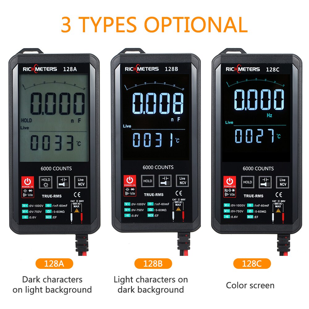 Richmeters 6000 Telt True-Rms Digitale Multimeter ... – Grandado