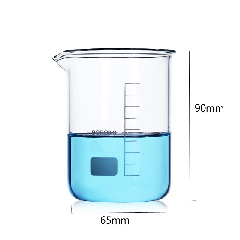 LINYEYUE 200mL Glas Becher Borosilikatglas Messbecher hohe temperatur widerstand Labor Chemie Ausrügestochen