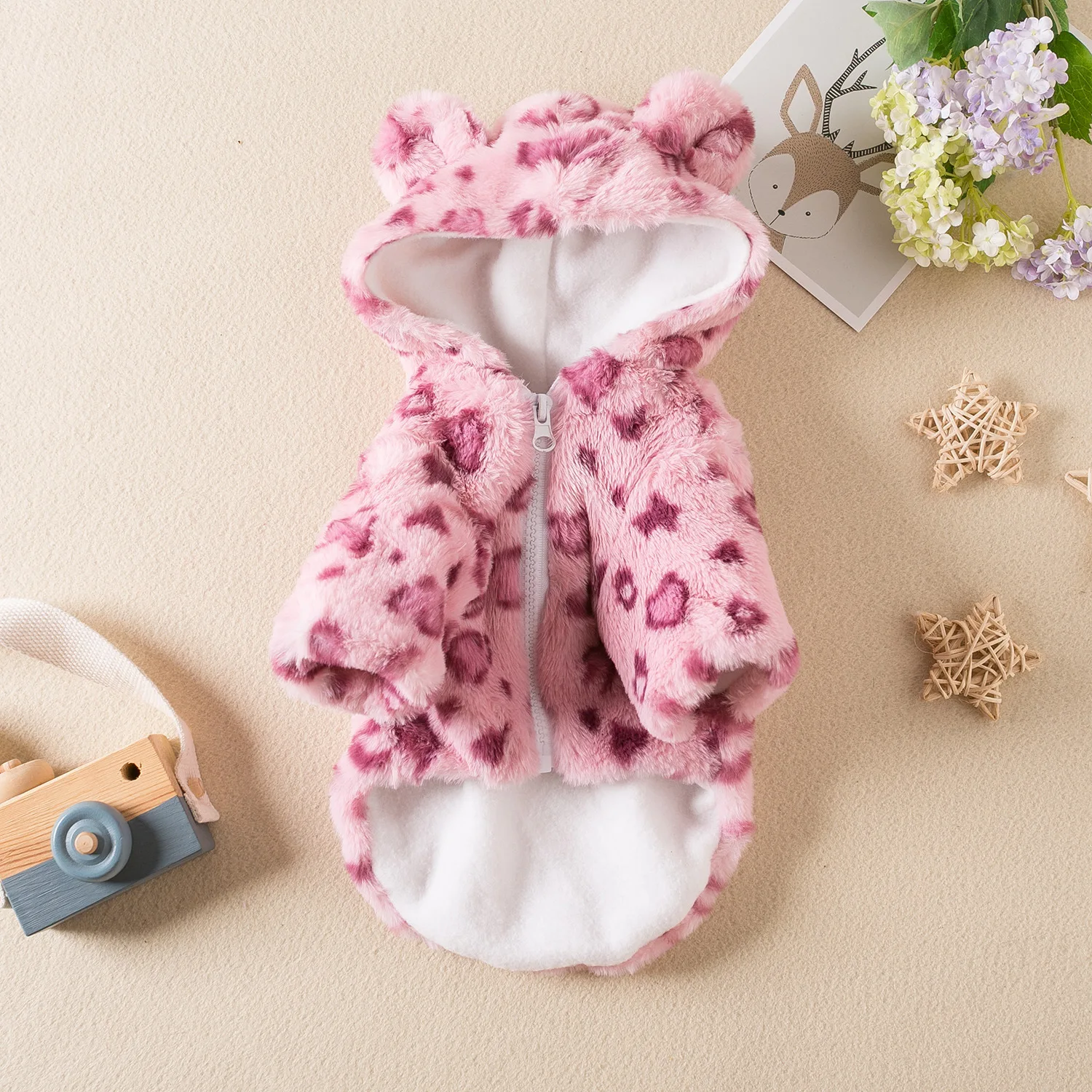 Dog Winter Jacket - Fleece Teddy Coat - Thick Pet Clothes for Small Dogs: XXL / black
