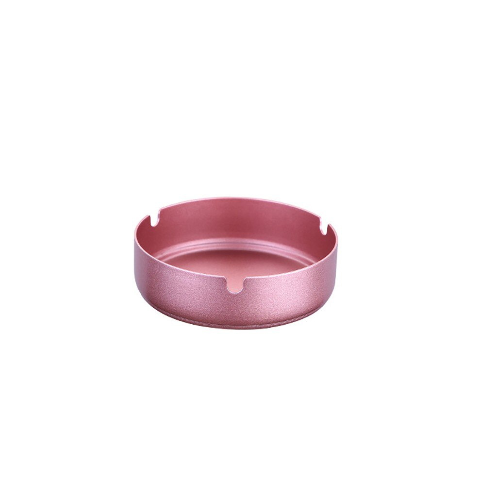 Luxe Roestvrijstalen Asbak Kleurrijke Draagbare Hittebestendig Slip Asbak Ronde Asbak H5: pink