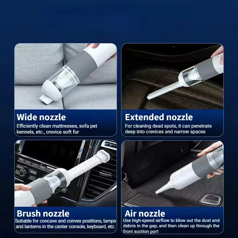 Xiaomi 120w aspirador de pó carro de alta potência forte sucção portátil sem fio coletor poeira automático sucção ciclone casa nova
