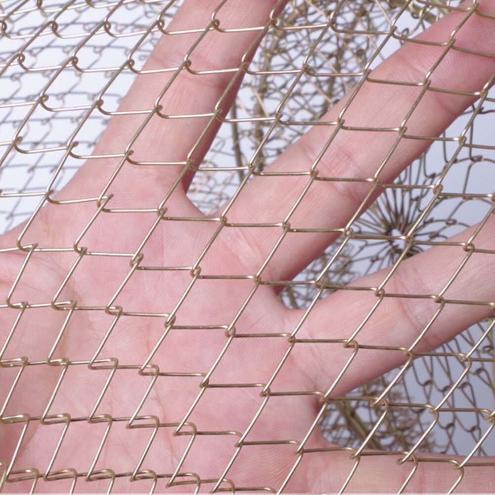 Steel Wire Cage Spring Door Crab Shrimp Foldable With Handle Portable Basket Trap Fishing Net