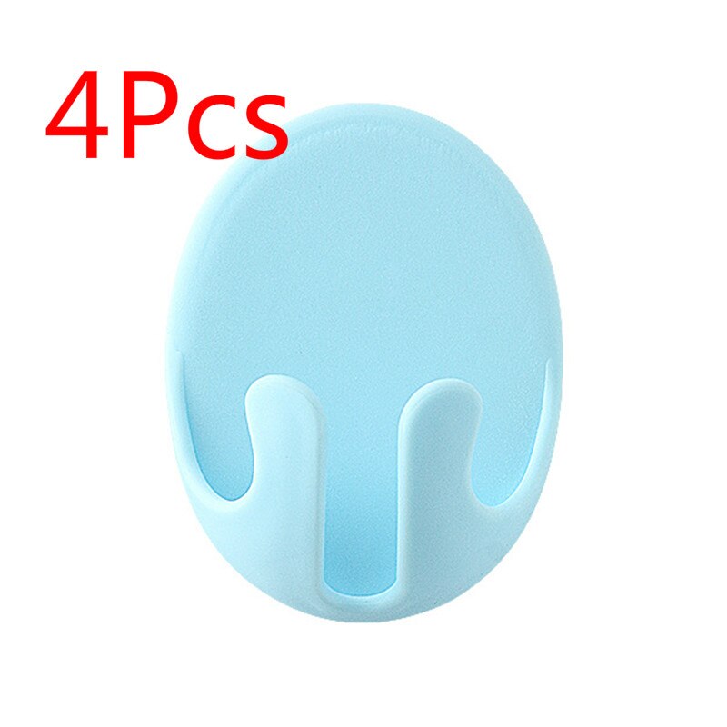 4Pcs Punch-Gratis Stekker Haak Keuken Socket Magazijnstelling Hanger Multifunctionele Traceless Stekker Plakken haak: 03