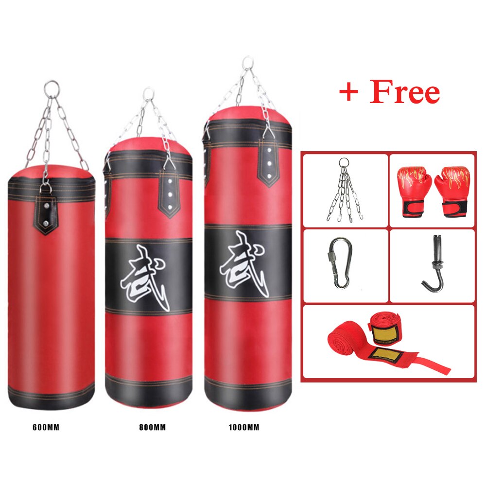 Boxing Punching Bag Set Training Fitness Hanging Kick Sandbag Adults Gym Exercise Muay Thai Empty-Heavy Boxing Bag